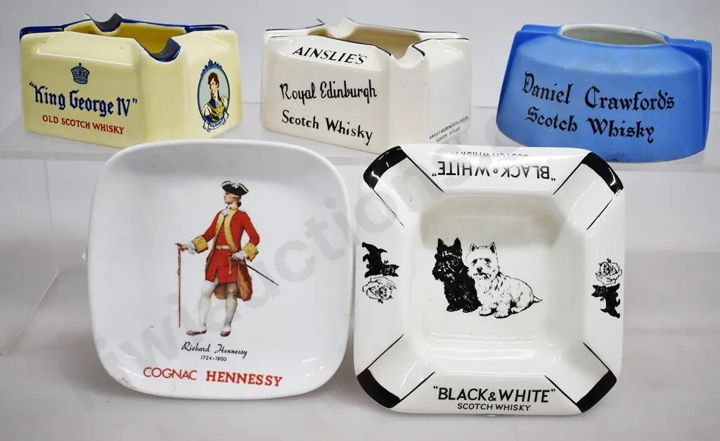 ASSORTED WHISKY ASHTRAYS Image 1++
