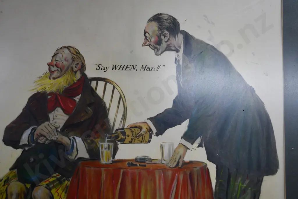 KING GEORGE WHISKY LAWSON WOODS PRINT Image 1++