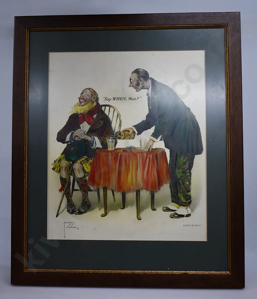KING GEORGE WHISKY LAWSON WOODS PRINT Image 1++