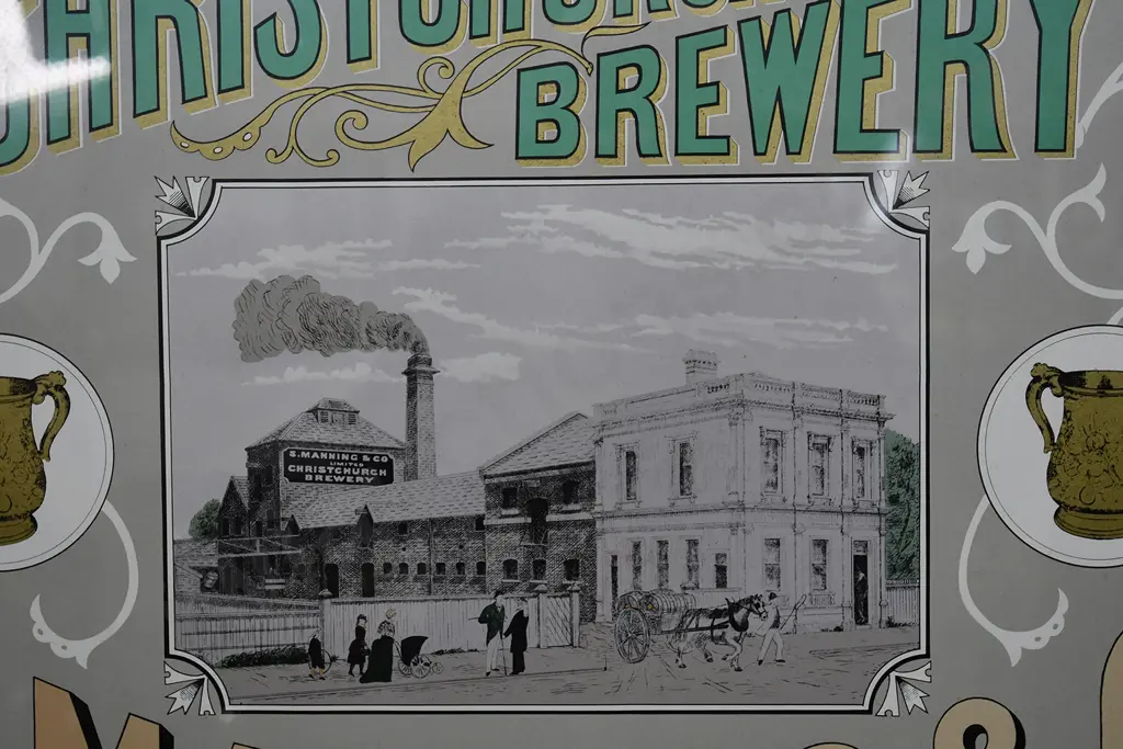MANNING BREWERY CHRISTCHURCH FRAMED PRINT Image 1++