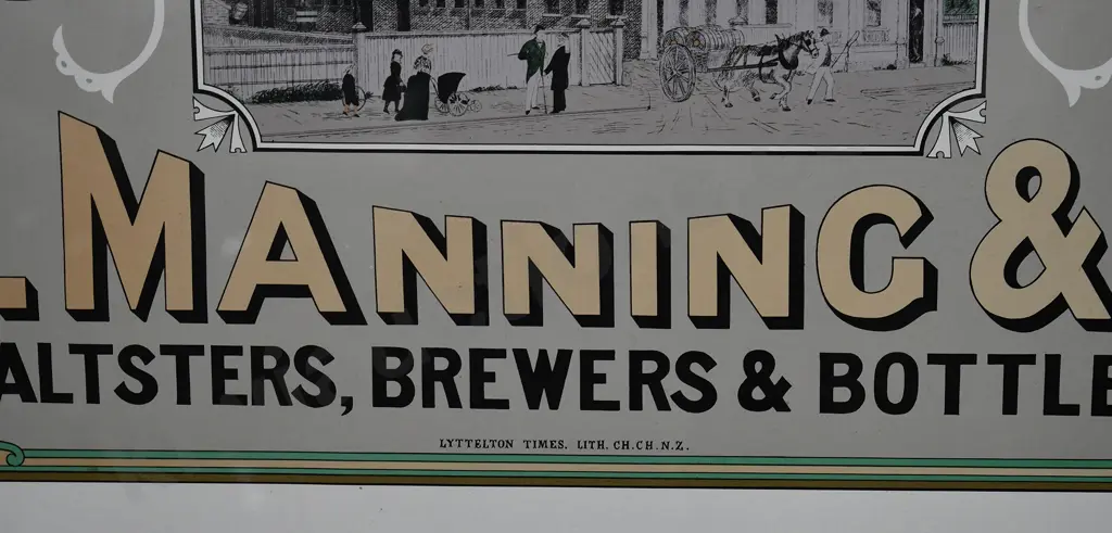MANNING BREWERY CHRISTCHURCH FRAMED PRINT Image 1++