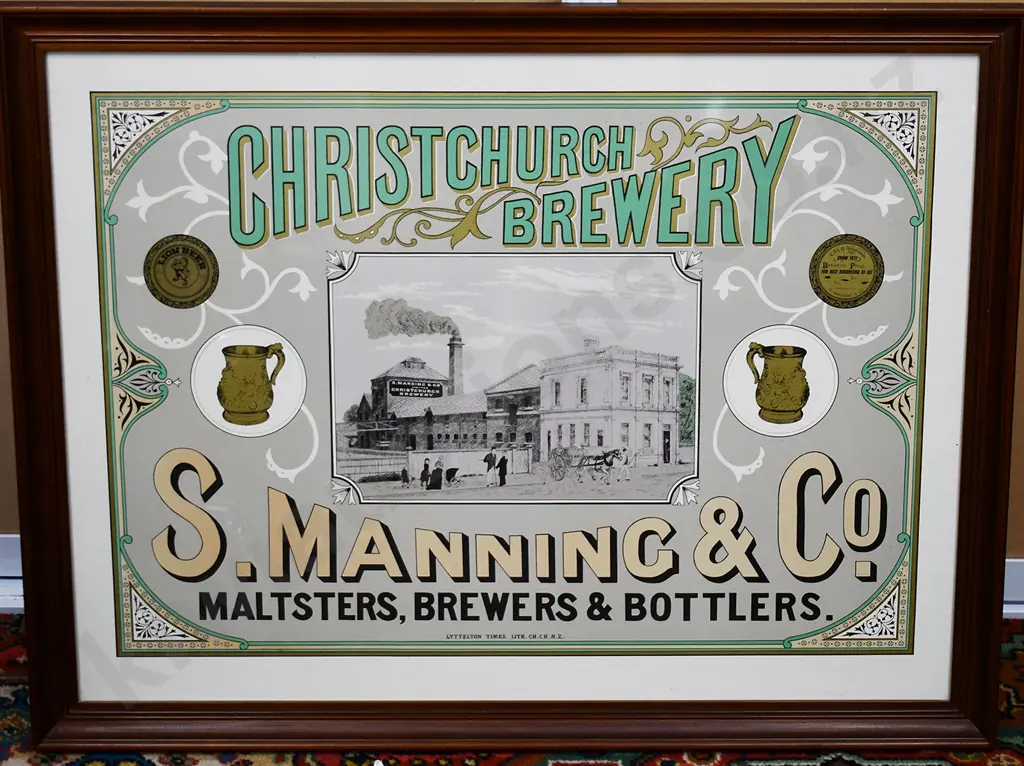 MANNING BREWERY CHRISTCHURCH FRAMED PRINT Image 1++