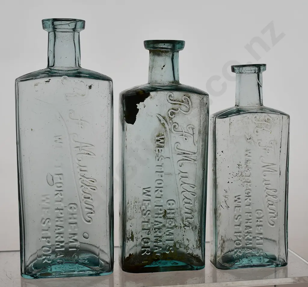 MULLAN WESTPORT CHEMIST BOTTLES Image 1++