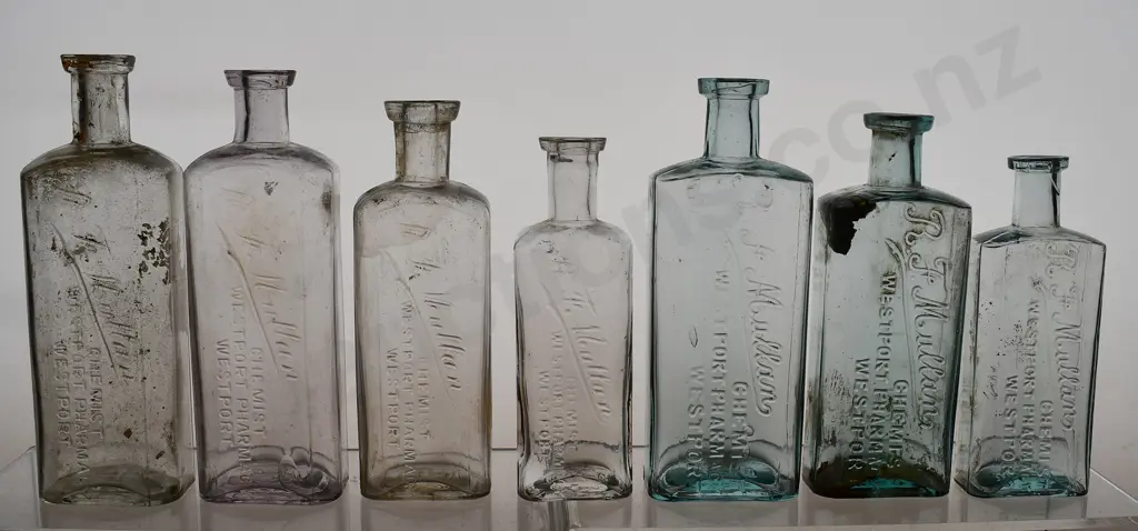 MULLAN WESTPORT CHEMIST BOTTLES Image 1++