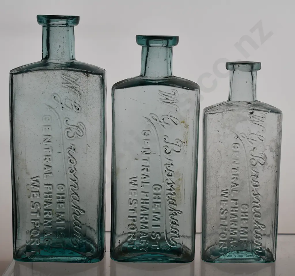 BROSNAHAN WESTPORT CHEMIST BOTTLES Image 1++
