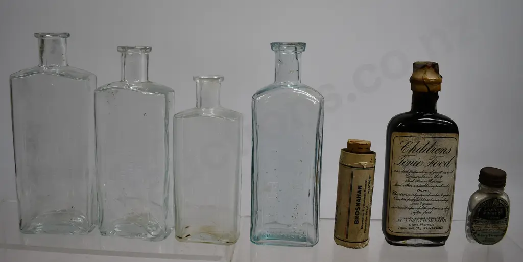 BROSNAHAN'S GRAND PHARMACY, LORY-THOMPSON WESTPORT CHEMIST BOTTLES Image 1++