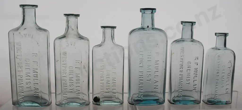 MULLAN WESTPORT CHEMIST BOTTLES Image 1++