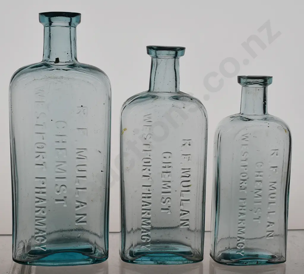 MULLAN WESTPORT CHEMIST BOTTLES Image 1++