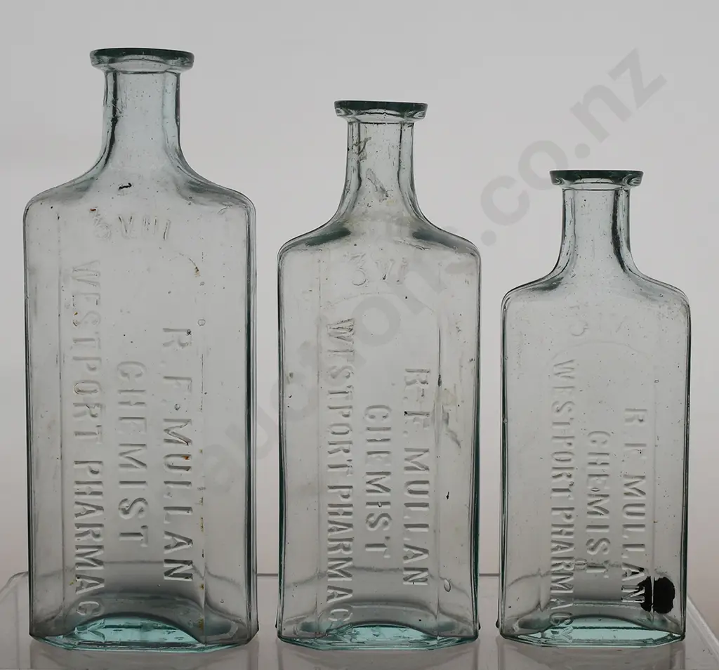 MULLAN WESTPORT CHEMIST BOTTLES Image 1++