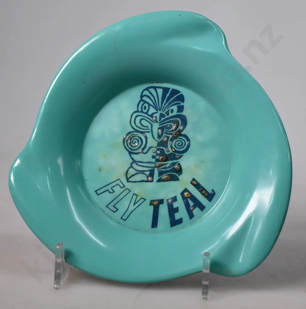 MELAMINE TEAL AIRLINE ASHTRAY Image 1++