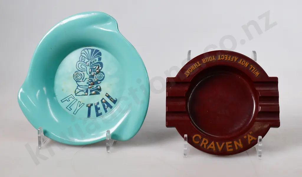 MELAMINE TEAL AIRLINE ASHTRAY Image 1++
