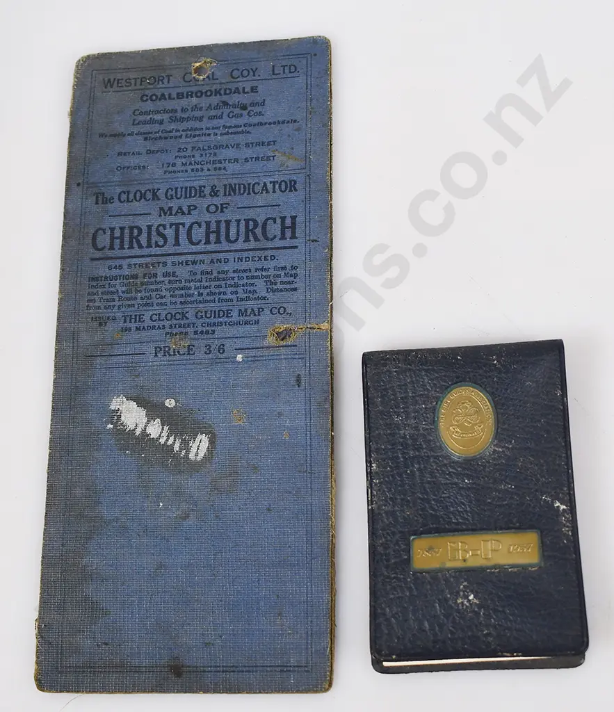 VINTAGE MAP OF CHRISTCHURCH, B.P 1957 NOTEBOOK Image 1++