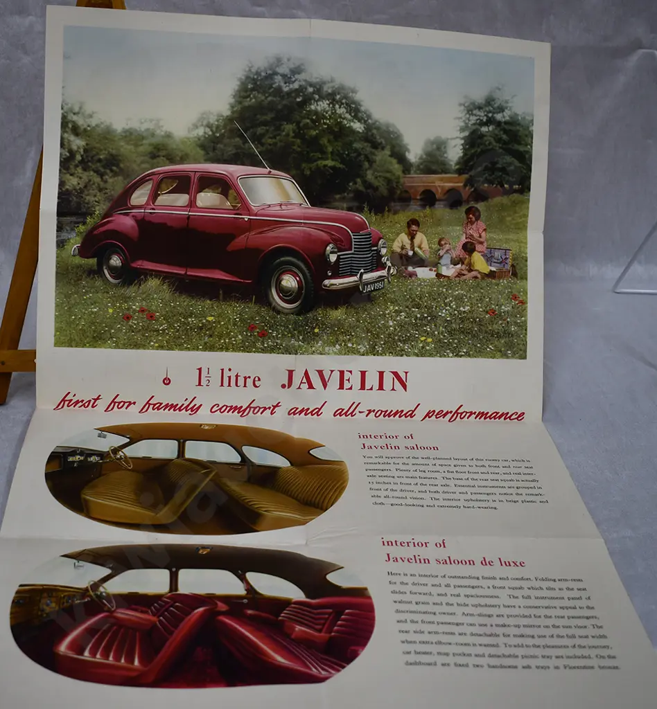 JOWETT JAVELIN SALES BROCHURES Image 1++
