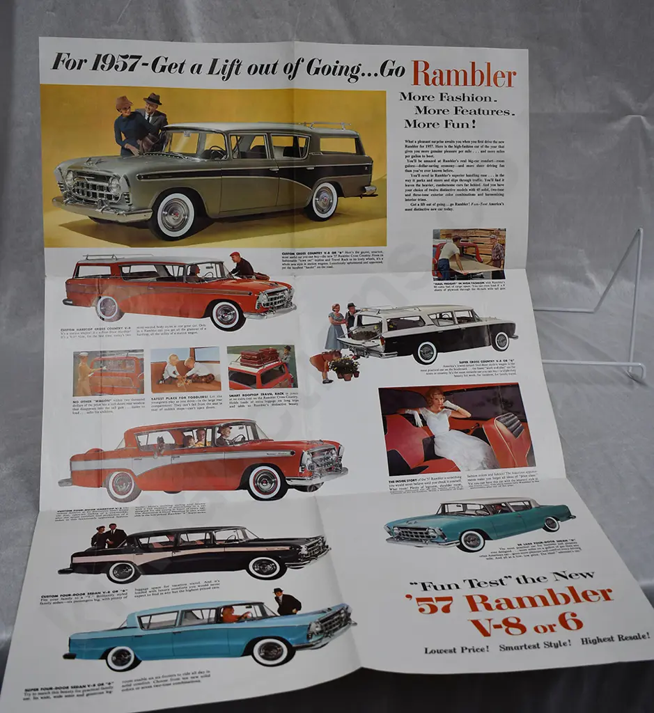 1957 RAMBLER CAR DEALER BROUCHURE Image 1++