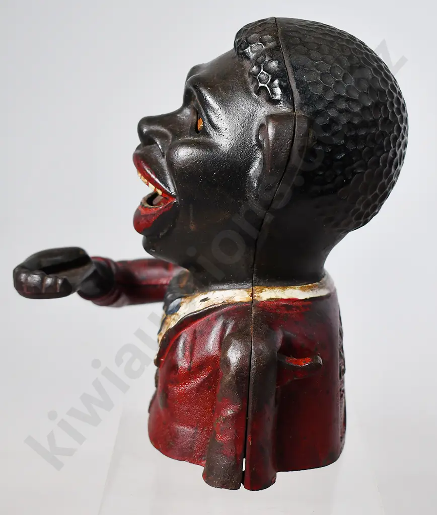 CAST IRON JOLLY NI**ER MONEY BANK Image 1++