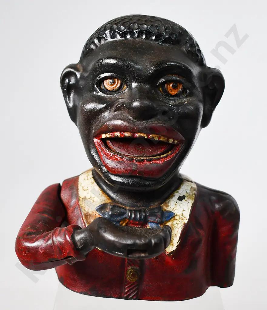 CAST IRON JOLLY NI**ER MONEY BANK Image 1++