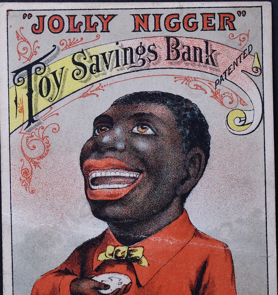 ORIGINAL JOLLY NI**ER TOY SAVINGS BANK TRADE CARD Image 1++