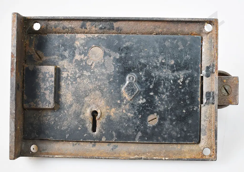 CAST IRON VICTORIAN RIM LOCK Image 1++