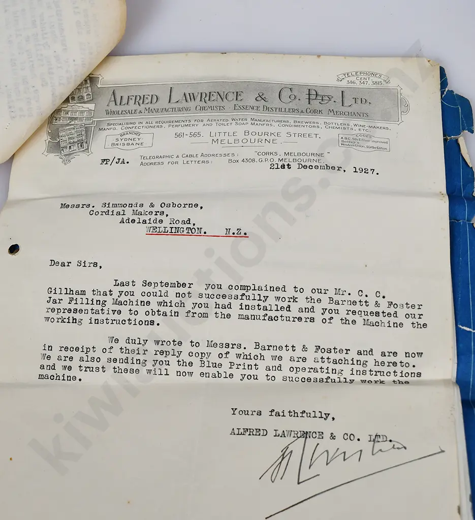 BURRIDGE MASTERTON, MENNIE & DEY, SIMMONDS & OSOBRNE EPHEMERA Image 1++