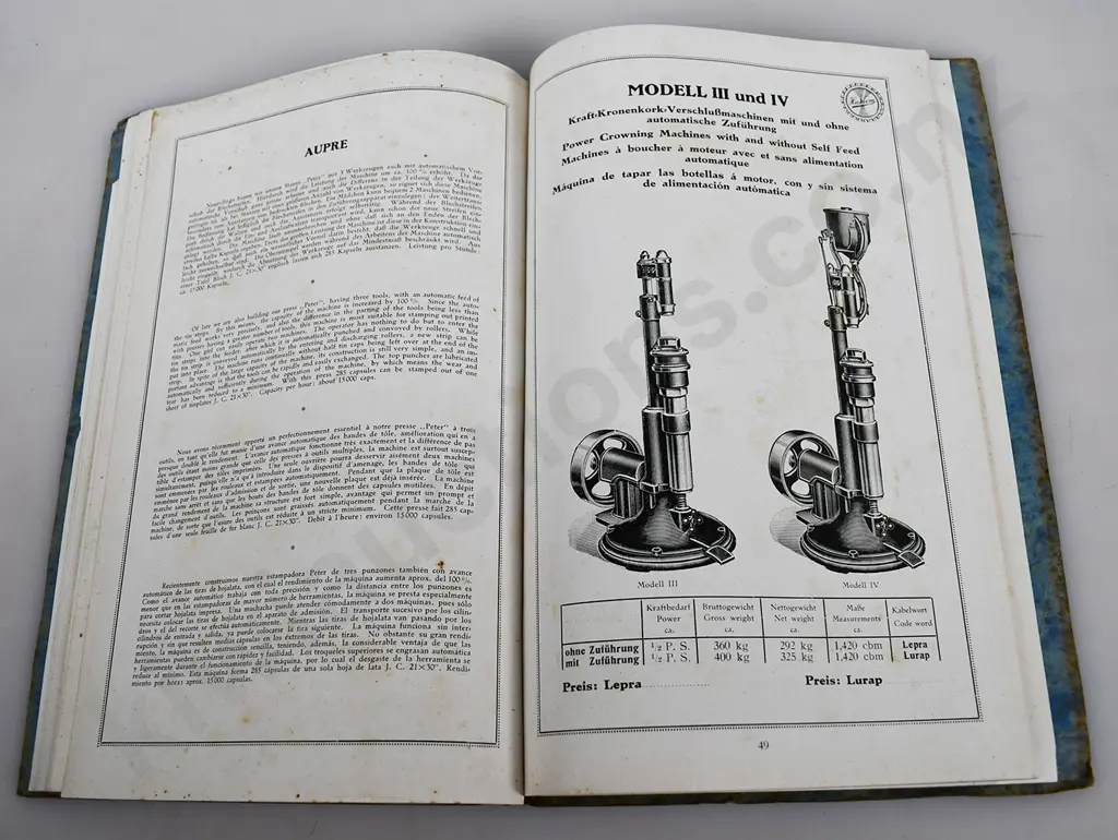 CROWN CORK, BOTTLE CLEANER CATALOGUES AND LETTERS TO THOMSON & LEWIS Image 1++