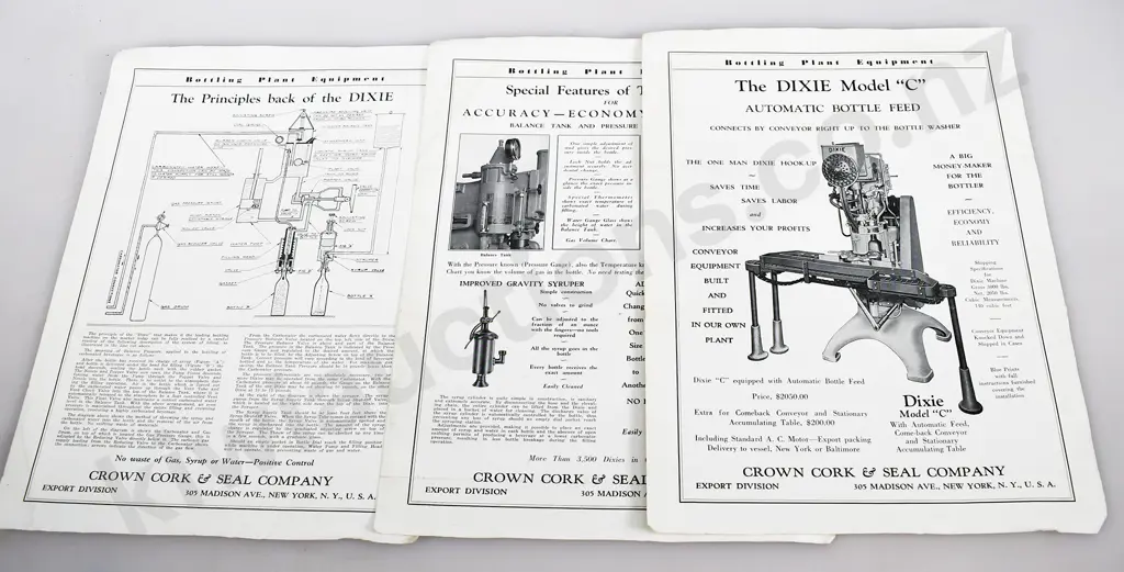 VINTAGE BOTTLING MACHINERY CATALOGUES Image 1++