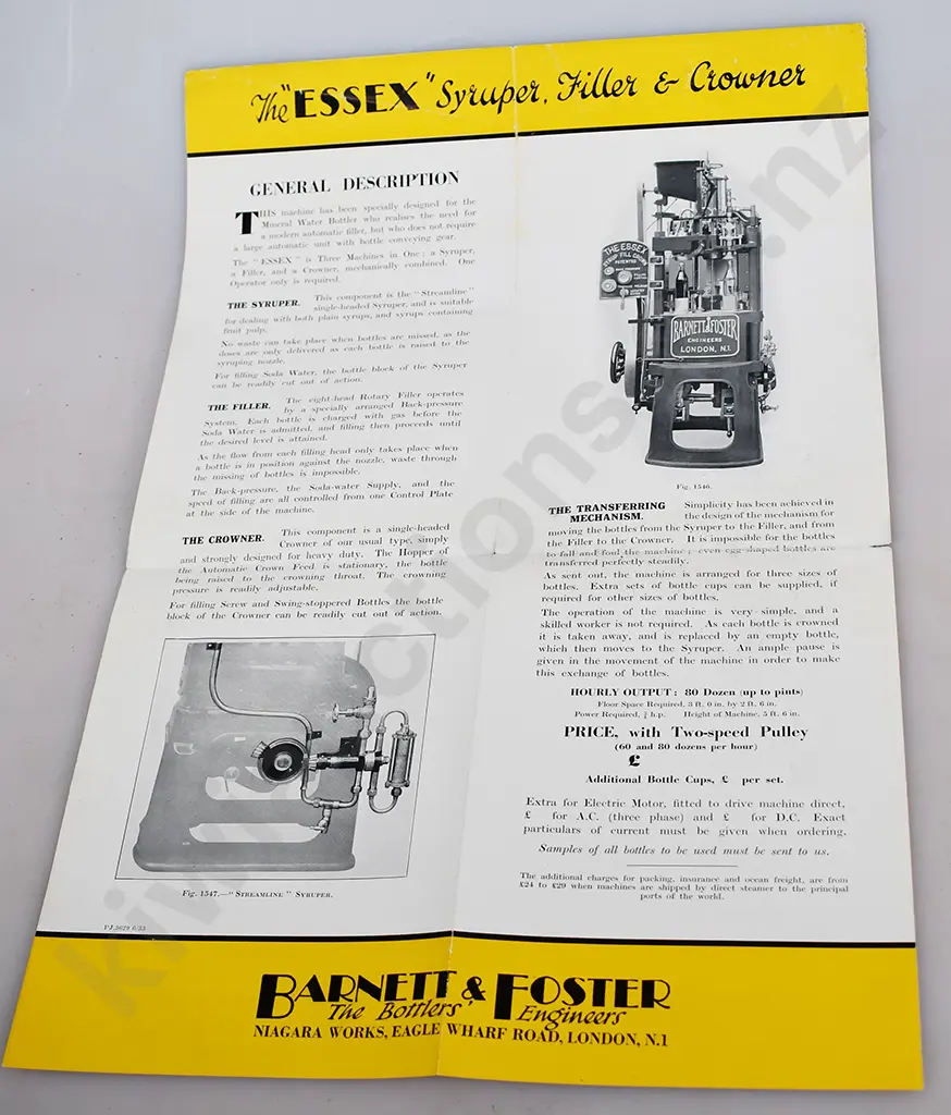 VINTAGE BOTTLING MACHINERY CATALOGUES Image 1++