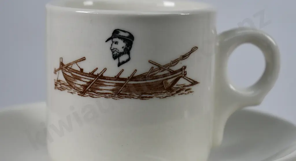 WHALING THEME CUPS & SAUCERS Image 1++