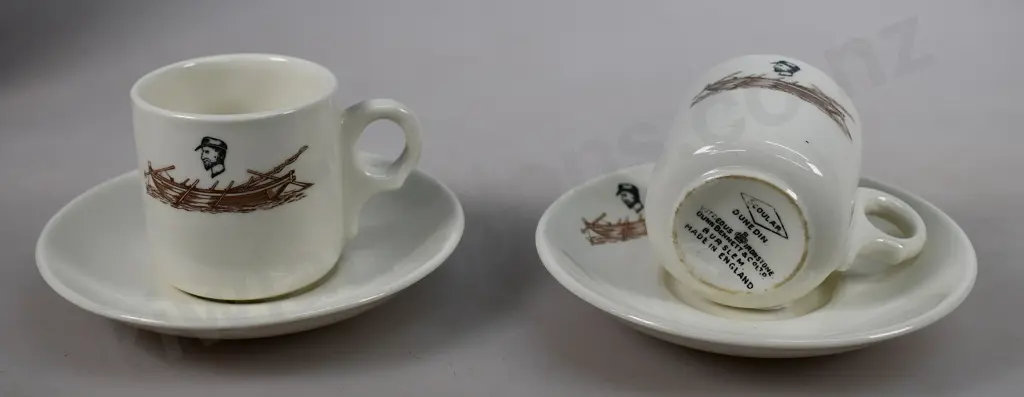 WHALING THEME CUPS & SAUCERS Image 1++