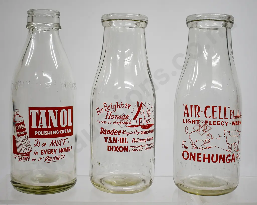 ADVERTISING PYRO MILK BOTTLES Image 1++