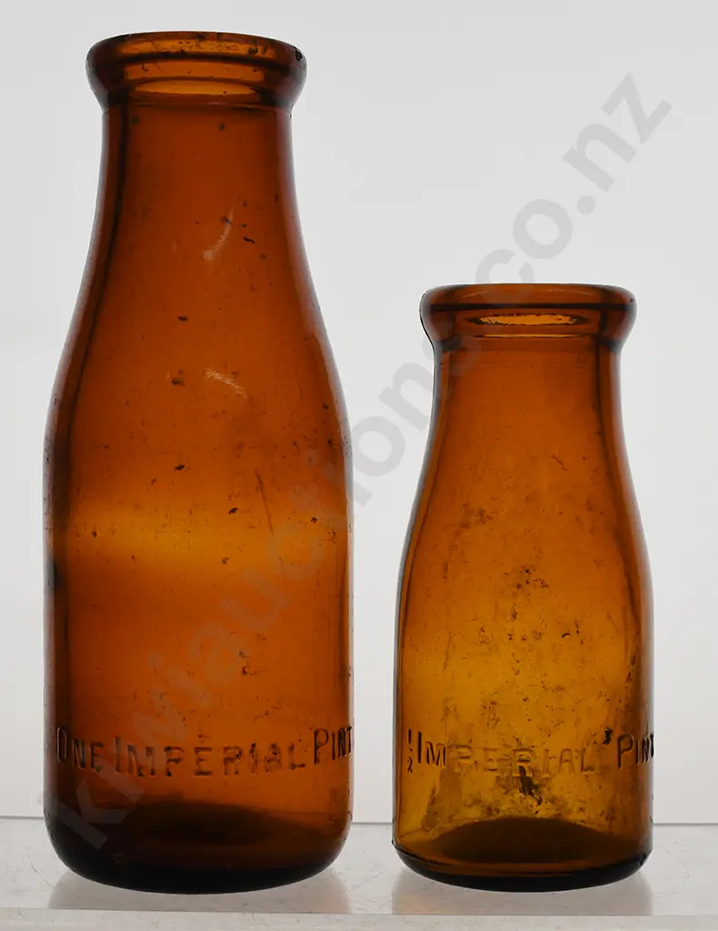 AMBER MILK BOTTLES Image 1++