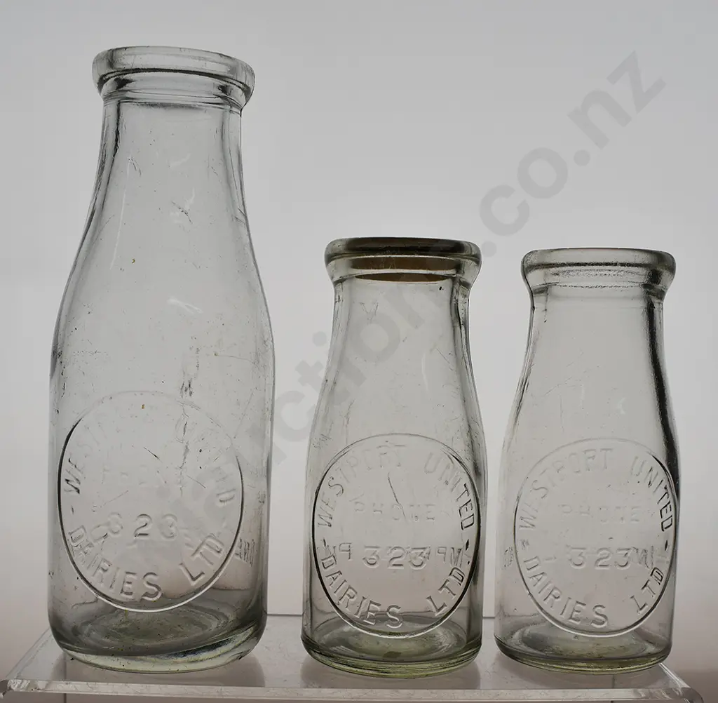 WESTPORT UNITED DAIRIES MILK BOTTLES, TOKENS Image 1++