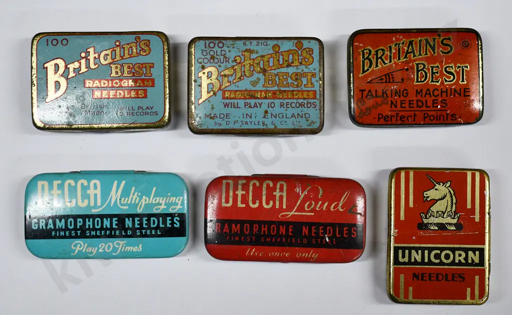ASSORTED GRAMOPHONE NEEDLE TINS Image 1++