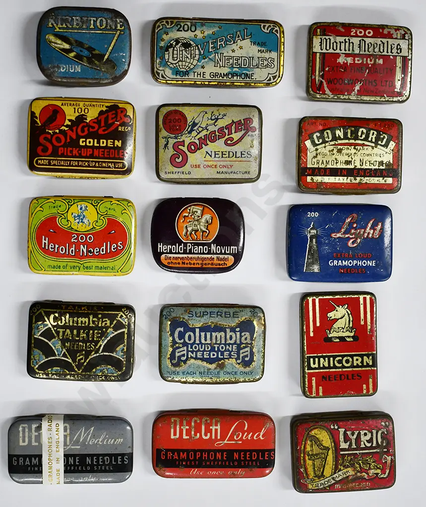 ASSORTED GRAMOPHONE NEEDLE TINS Image 1++