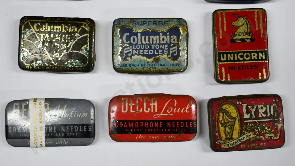 ASSORTED GRAMOPHONE NEEDLE TINS Image 1++