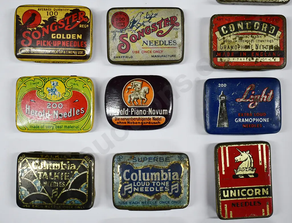 ASSORTED GRAMOPHONE NEEDLE TINS Image 1++