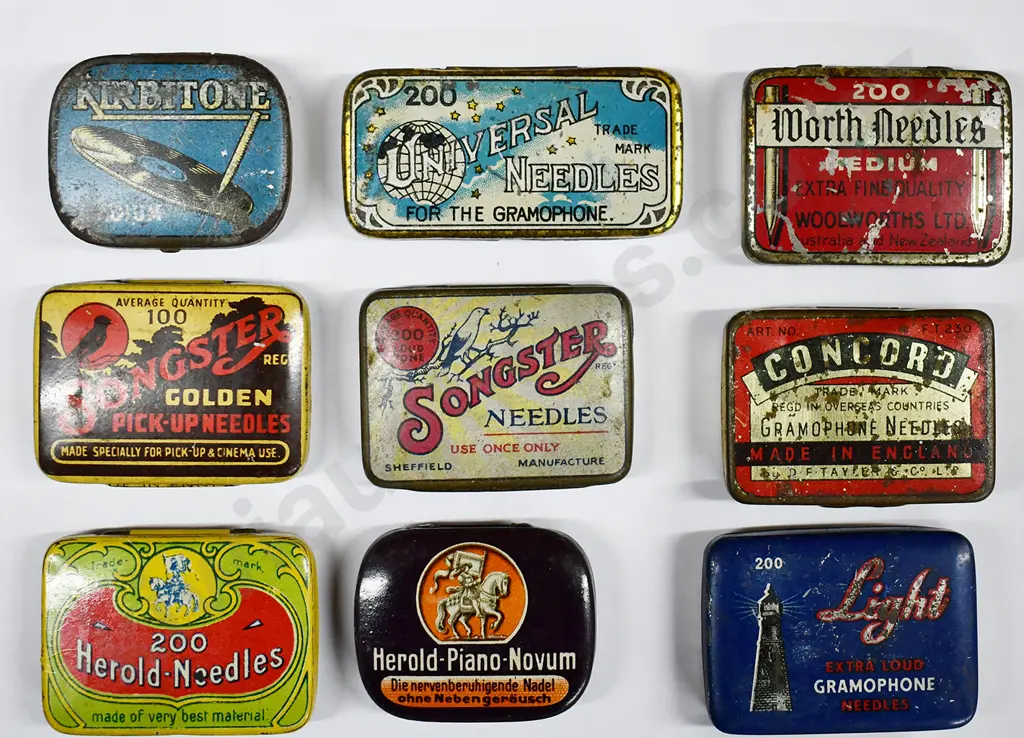 ASSORTED GRAMOPHONE NEEDLE TINS Image 1++