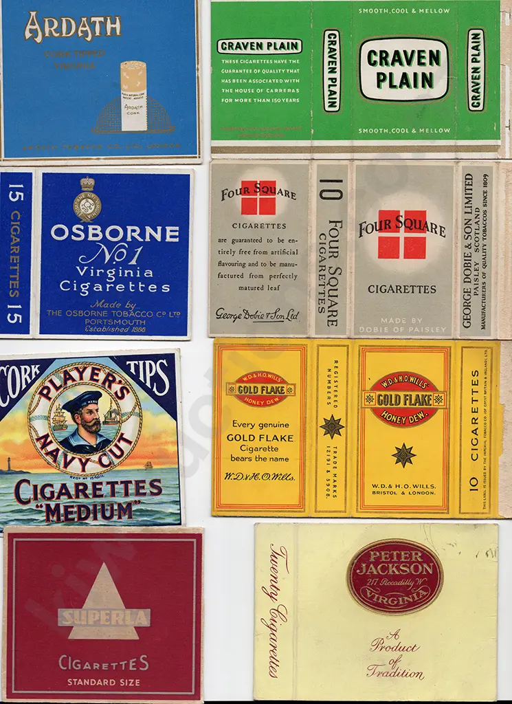 LARGE QUANTITY CIGARRETTE PACKET COVERS Image 1++