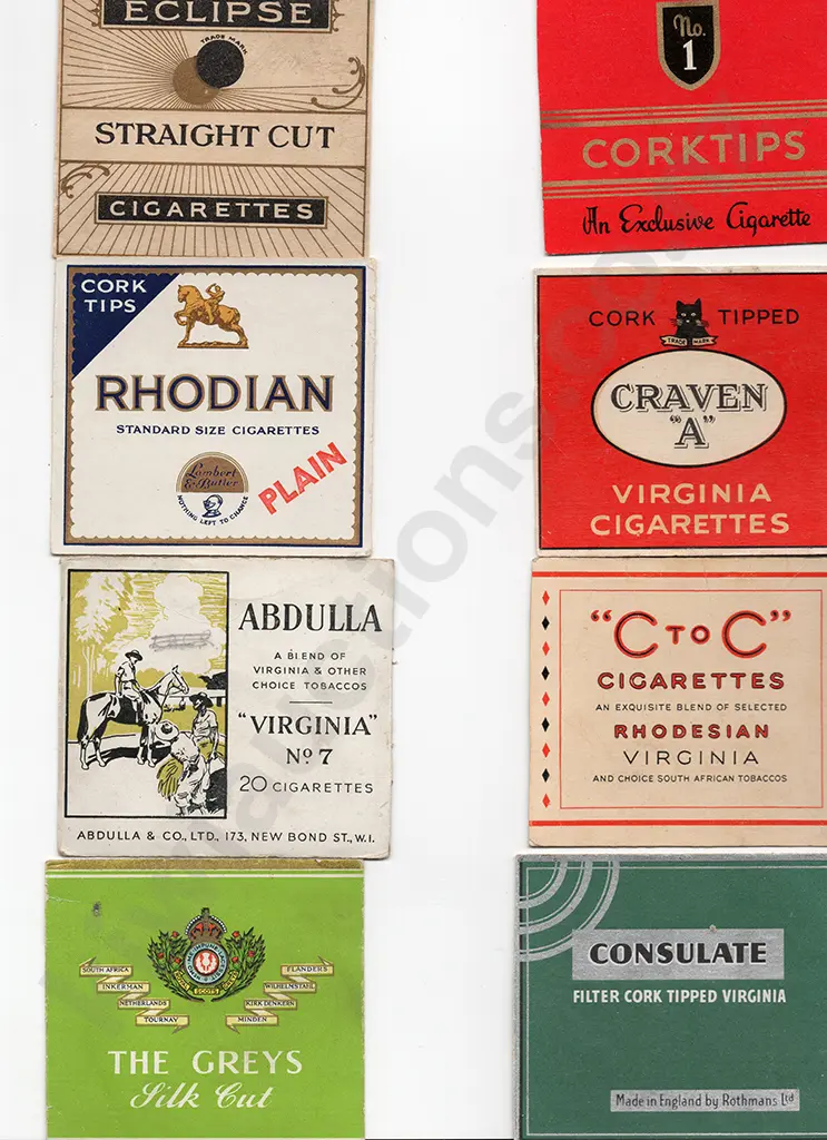 LARGE QUANTITY CIGARRETTE PACKET COVERS Image 1++