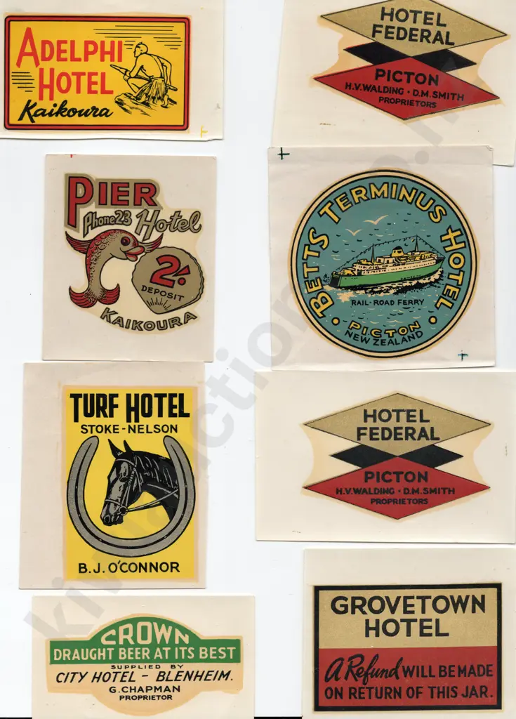 FLAGON DECAL PROMOTIONAL STICKERS - NELSON MARLBOROUGH Image 1++