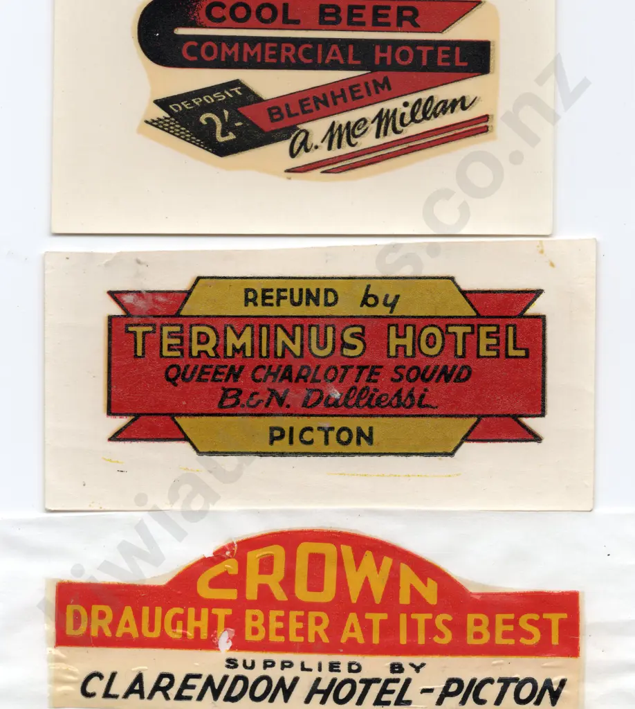 FLAGON DECAL PROMOTIONAL STICKERS - NELSON MARLBOROUGH Image 1++