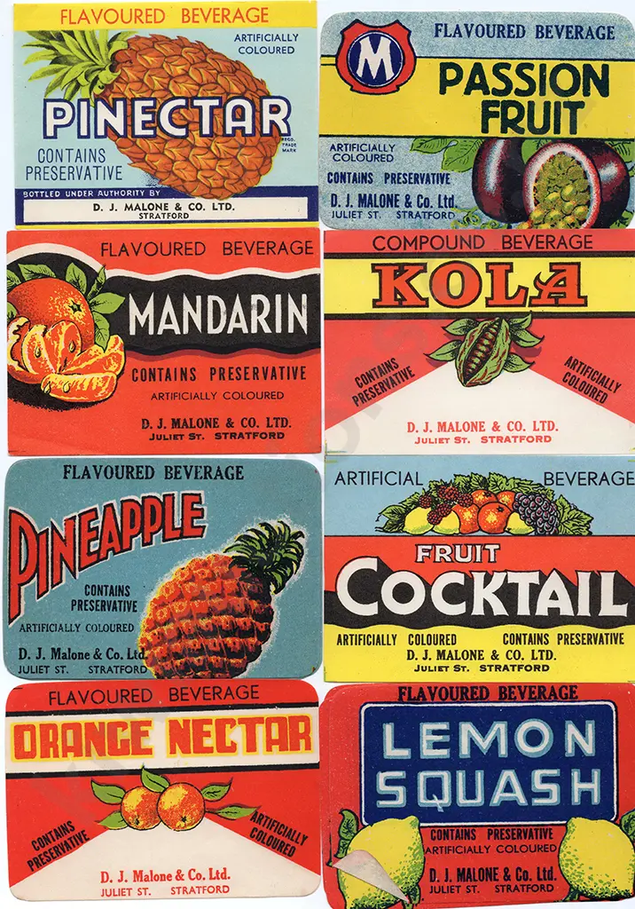TARANAKI SOFT DRINKS LABELS Image 1++