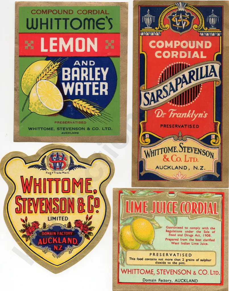 WHITTOME STEVENSON AUCKLAND LABELS Image 1++