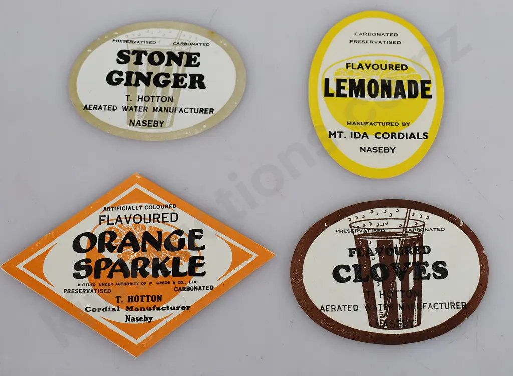 HOTTON NASEBY CORDIAL LABELS Image 1++