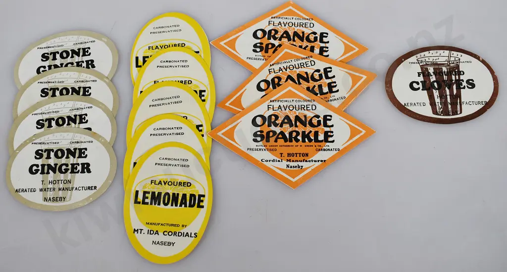HOTTON NASEBY CORDIAL LABELS Image 1++