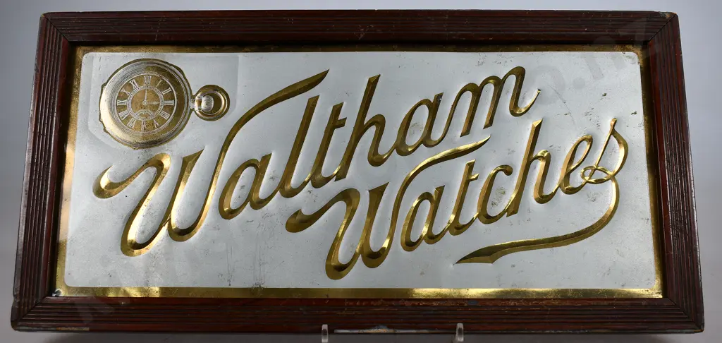 WALTHAM WATCHES ADVERTISING SIGN Image 1++