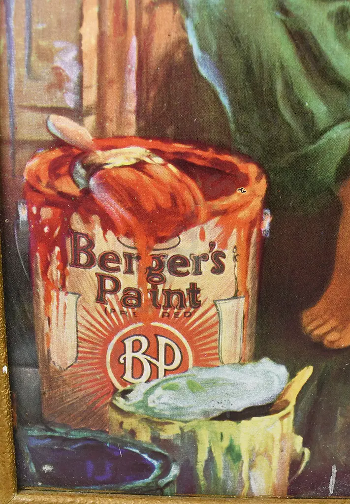 BERGER'S PAINTS ADVERTISING TIN SIGN Image 1++