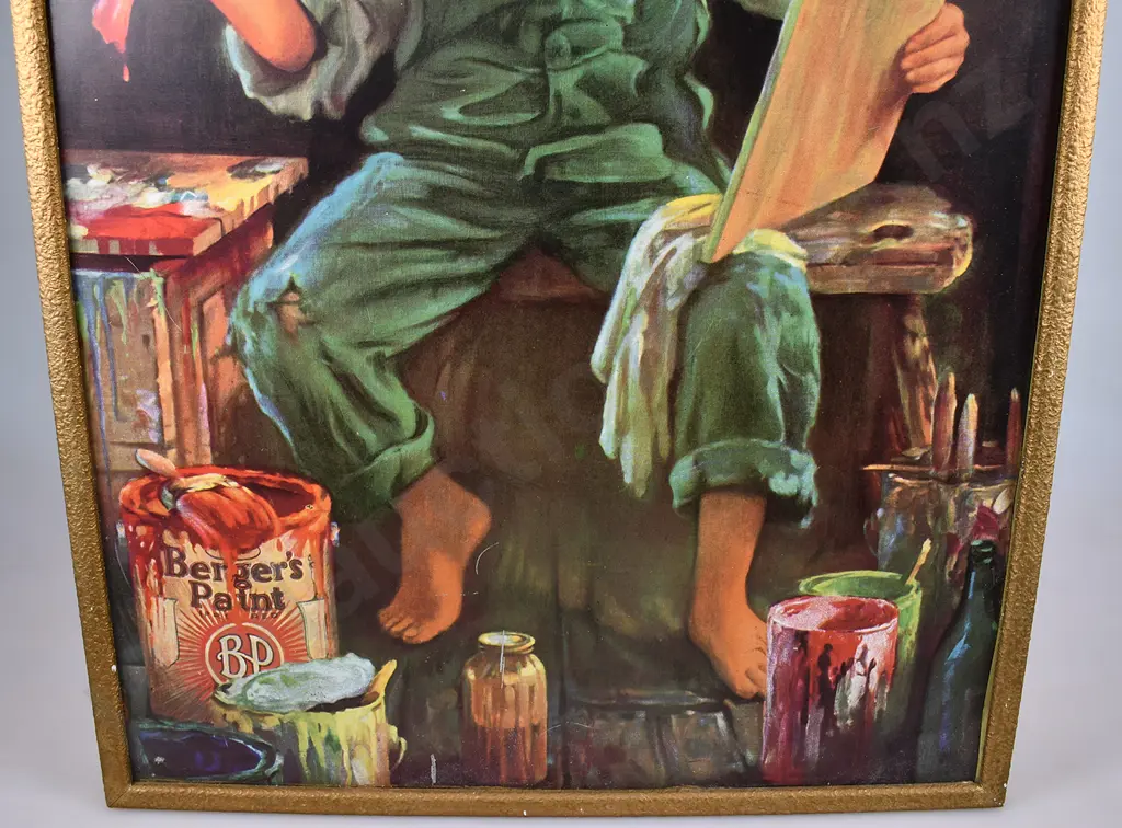 BERGER'S PAINTS ADVERTISING TIN SIGN Image 1++