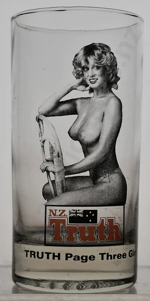 NZ TRUTH PAGE THREE GIRLS DRINKING GLASSES Image 1++