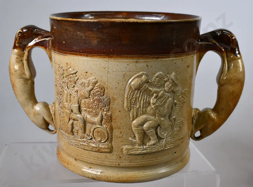 SALTGLAZED DOUBLE HANDLE LOVING CUP Image 1++