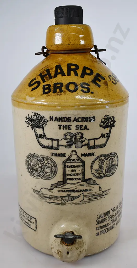 SHARPE BROS HANDS ACROSS THE SEA STONE JAR Image 1++